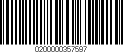 Código de barras (EAN, GTIN, SKU, ISBN): '0200000357597'
