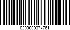 Código de barras (EAN, GTIN, SKU, ISBN): '0200000374761'