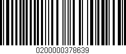 Código de barras (EAN, GTIN, SKU, ISBN): '0200000378639'