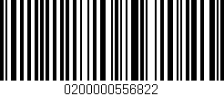Código de barras (EAN, GTIN, SKU, ISBN): '0200000556822'