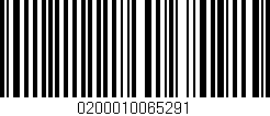 Código de barras (EAN, GTIN, SKU, ISBN): '0200010065291'