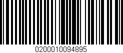 Código de barras (EAN, GTIN, SKU, ISBN): '0200010094895'