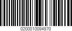 Código de barras (EAN, GTIN, SKU, ISBN): '0200010094970'