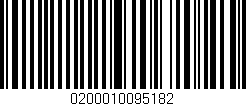 Código de barras (EAN, GTIN, SKU, ISBN): '0200010095182'