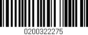 Código de barras (EAN, GTIN, SKU, ISBN): '0200322275'