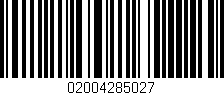 Código de barras (EAN, GTIN, SKU, ISBN): '02004285027'