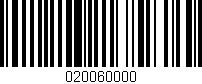 Código de barras (EAN, GTIN, SKU, ISBN): '020060000'