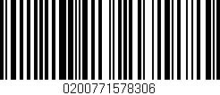 Código de barras (EAN, GTIN, SKU, ISBN): '0200771578306'