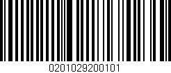 Código de barras (EAN, GTIN, SKU, ISBN): '0201029200101'