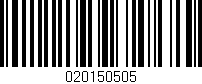 Código de barras (EAN, GTIN, SKU, ISBN): '020150505'