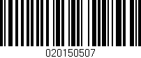 Código de barras (EAN, GTIN, SKU, ISBN): '020150507'