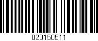 Código de barras (EAN, GTIN, SKU, ISBN): '020150511'
