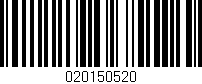 Código de barras (EAN, GTIN, SKU, ISBN): '020150520'