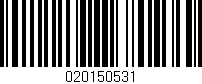 Código de barras (EAN, GTIN, SKU, ISBN): '020150531'