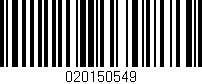 Código de barras (EAN, GTIN, SKU, ISBN): '020150549'