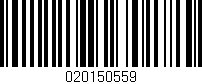 Código de barras (EAN, GTIN, SKU, ISBN): '020150559'