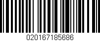 Código de barras (EAN, GTIN, SKU, ISBN): '020167185686'