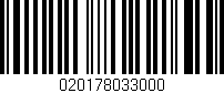 Código de barras (EAN, GTIN, SKU, ISBN): '020178033000'