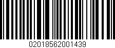 Código de barras (EAN, GTIN, SKU, ISBN): '02018562001439'