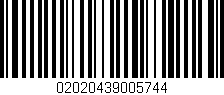 Código de barras (EAN, GTIN, SKU, ISBN): '02020439005744'