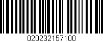 Código de barras (EAN, GTIN, SKU, ISBN): '020232157100'