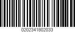 Código de barras (EAN, GTIN, SKU, ISBN): '0202341802033'