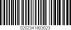 Código de barras (EAN, GTIN, SKU, ISBN): '0202341803023'