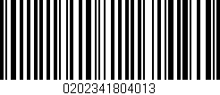 Código de barras (EAN, GTIN, SKU, ISBN): '0202341804013'