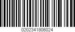 Código de barras (EAN, GTIN, SKU, ISBN): '0202341806024'