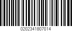 Código de barras (EAN, GTIN, SKU, ISBN): '0202341807014'