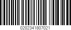 Código de barras (EAN, GTIN, SKU, ISBN): '0202341807021'