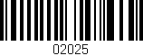 Código de barras (EAN, GTIN, SKU, ISBN): '02025'