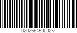 Código de barras (EAN, GTIN, SKU, ISBN): '020256450002M'