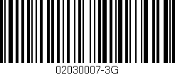 Código de barras (EAN, GTIN, SKU, ISBN): '02030007-3G'