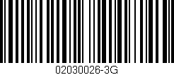 Código de barras (EAN, GTIN, SKU, ISBN): '02030026-3G'