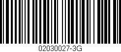 Código de barras (EAN, GTIN, SKU, ISBN): '02030027-3G'