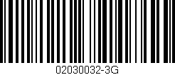 Código de barras (EAN, GTIN, SKU, ISBN): '02030032-3G'