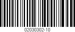 Código de barras (EAN, GTIN, SKU, ISBN): '02030302-10'