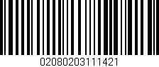 Código de barras (EAN, GTIN, SKU, ISBN): '02080203111421'