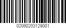 Código de barras (EAN, GTIN, SKU, ISBN): '02080203129001'