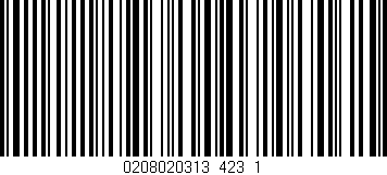 Código de barras (EAN, GTIN, SKU, ISBN): '0208020313_423_1'