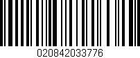 Código de barras (EAN, GTIN, SKU, ISBN): '020842033776'