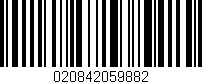 Código de barras (EAN, GTIN, SKU, ISBN): '020842059882'