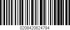 Código de barras (EAN, GTIN, SKU, ISBN): '0208420624794'