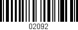Código de barras (EAN, GTIN, SKU, ISBN): '02092'