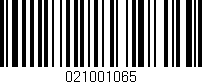 Código de barras (EAN, GTIN, SKU, ISBN): '021001065'