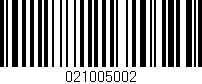 Código de barras (EAN, GTIN, SKU, ISBN): '021005002'