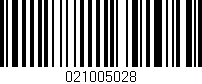 Código de barras (EAN, GTIN, SKU, ISBN): '021005028'
