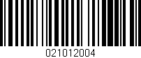 Código de barras (EAN, GTIN, SKU, ISBN): '021012004'