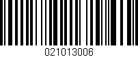 Código de barras (EAN, GTIN, SKU, ISBN): '021013006'